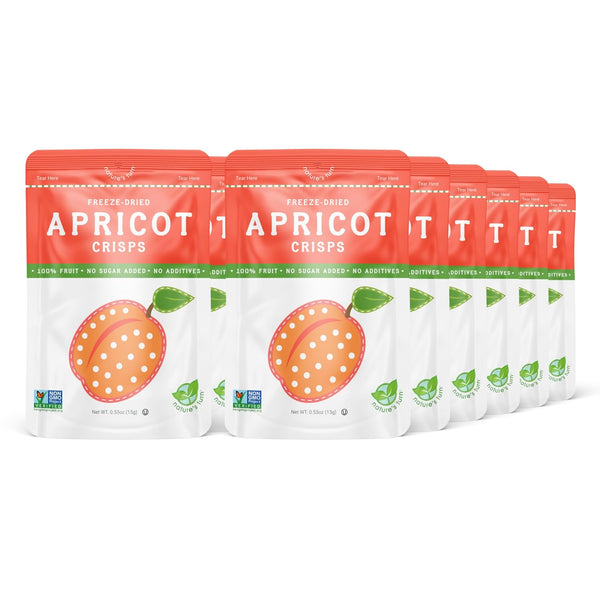 Nature's Turn Freeze-Dried Fruit Crisps Sour Apricot, 12 Bags (0.53oz Each) Healthy,
