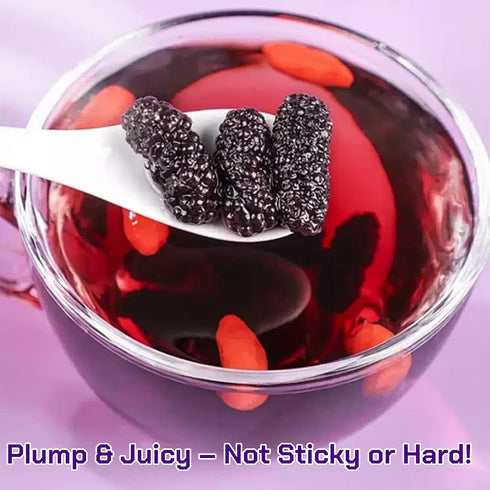 SYZJMWDY Mulberries, 8.82oz/250g Mulberry, Dried Black No Sugar Added Black Dried Fruit, Hand Picked Sun-dried