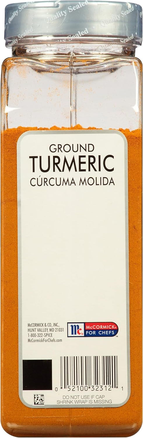 16 oz 16 McCormick Culinary Ground Turmeric, - One Ounce Container of Powdered Turmeric Spice Perfect for Indian
