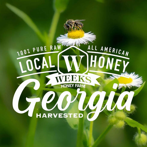 (32 oz) Weeks Honey Farm Wildflower Honey - Pure, Raw, Unfiltered, Gluten Free, Kosher, and Rich in Nutrients