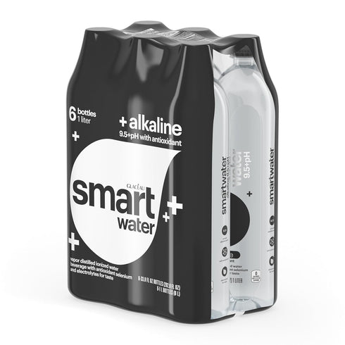 1L 6pk Smartwater alkaline with antioxidant