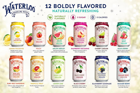 Generic Pack 24 12 2 Waterloo Variety Cans Flavors, cans each