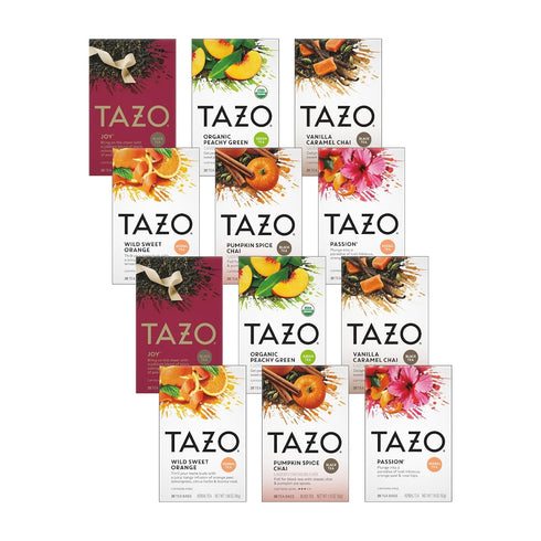 TAZO Tea Bags, (JOY, Passion, Pumpkin Chai, Vanilla Caramel Chai, Wild Sweet