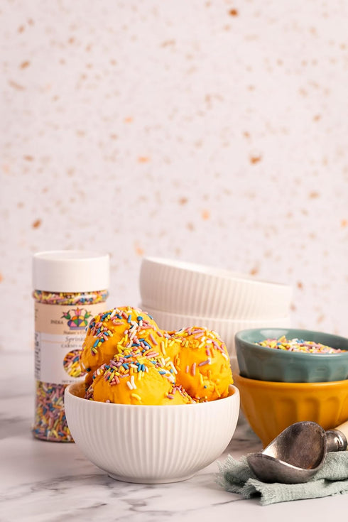 Pastel Rainbow Sprinkles - Dye-Free, Allergen-Free, Plant-Based Colors, 6 oz Jar