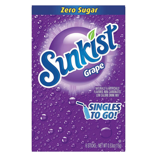 SINGLES TO GO! Soda Grape Drink Mix, 0.53 OZ, 6 CT (Pack
