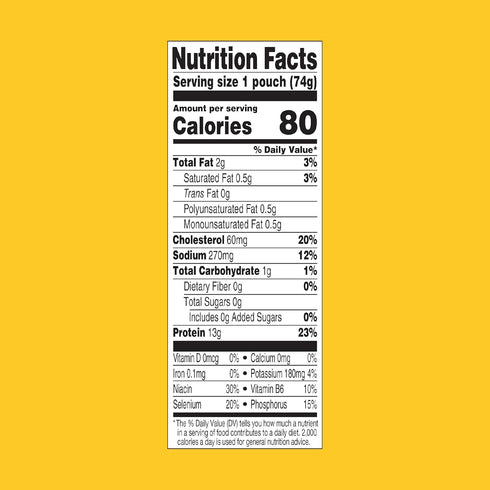 2.6 oz (Pack 12) StarKist Less Sodium Premium White Chicken - Pouch