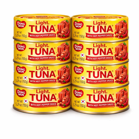 Generic Light Tuna with Hot Pepper Sauce, 5.29oz (150g) Cans, Korean Style Spicy