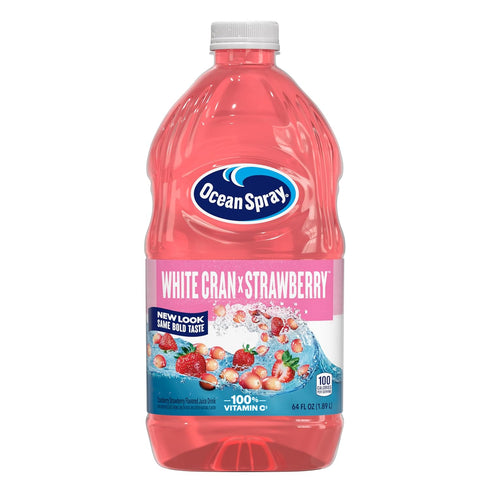 Ocean Spray White Cran-Strawberry Juice Drink, 64 Fl Oz Bottle (Pack of