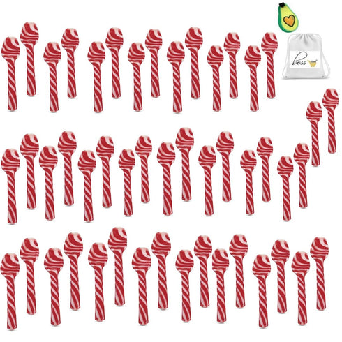 LJIF BCL Candy Cane Peppermint Spoons - Edible Spoons - Hot Chocolate and