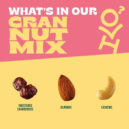 1oz (Pack 8), Packs, 4g Orchard Valley Harvest Cran Nut Trail Mix, Bags of Sweetened Cranberries, Almonds, Cashews