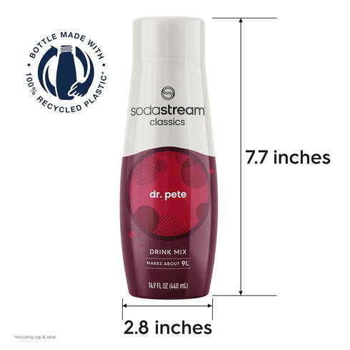 14.8 Oz (Pack 4) SodaStream Sparkling Drink, Dr Pete, Fl