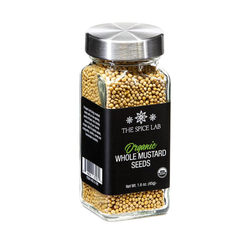 The Spice Lab Organic Whole Yellow Mustard Seeds- Gluten Free Mustard Seed