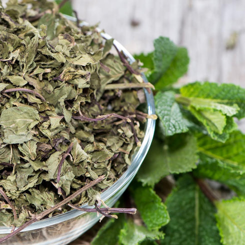 2.8 oz, GranAroma Dried Spearmint Leaves, Refreshing & Aromatic, Drinks & Teas, Crisp Herb