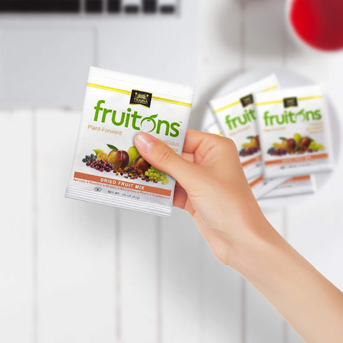 .75 oz (Pack 18) Traina Home Grown Fruitons Sun Dried Fruit Mix Apricots, Peaches, Grapes, Nectarines, Pears