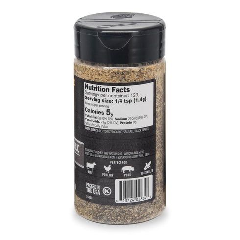 Watkins Cracked Pepper Garlic Seasoning & Rub, 5.9 oz