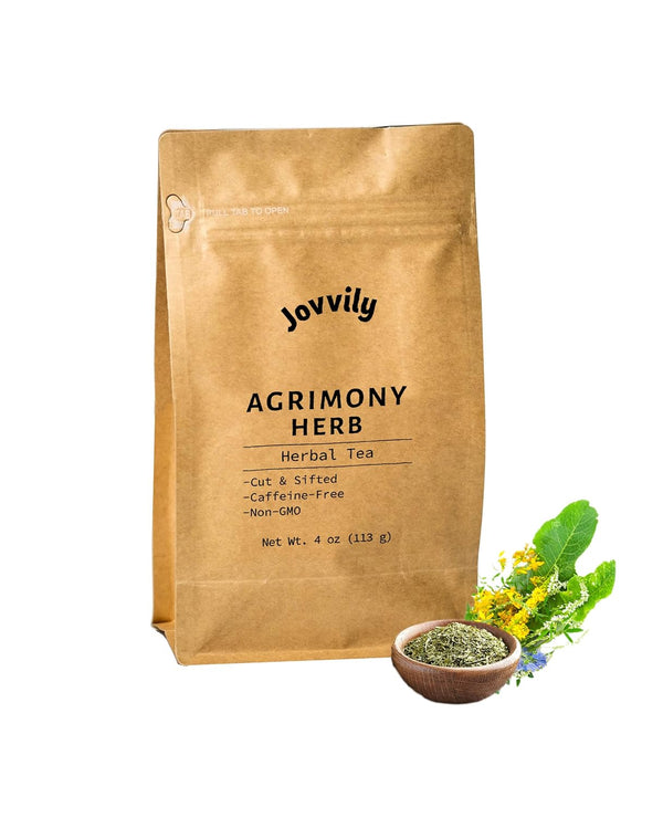 Jovvily Agrimony Herb - 4 oz Cut & Sifted Herbal Tea - Non-GMO