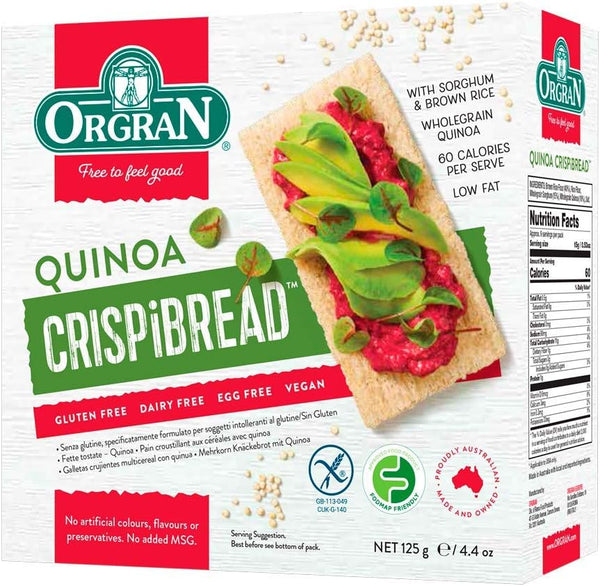 Orgran Gluten Free Super Grains Crispibread with Quinoa - 4.4 oz