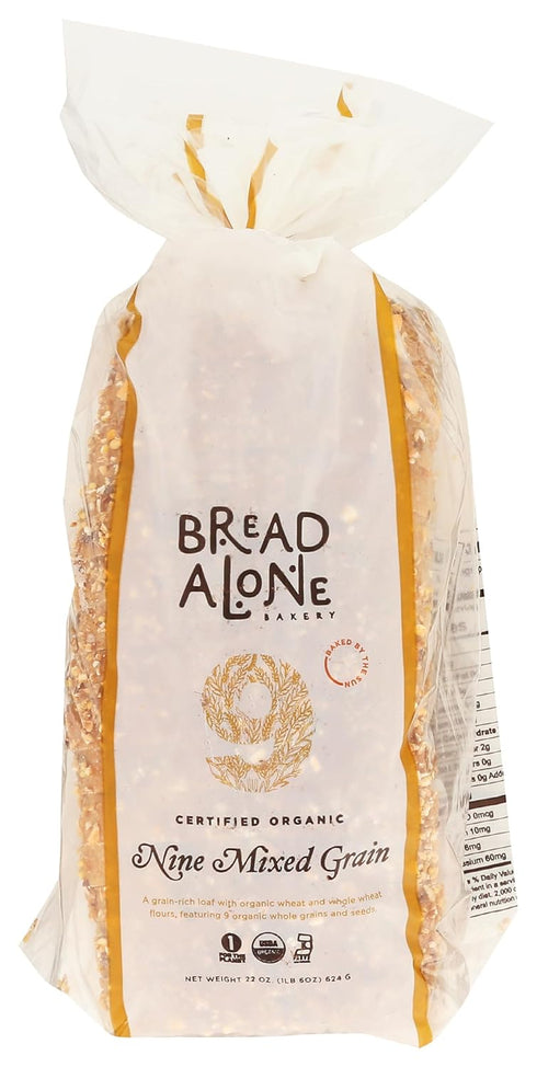 Bread Alone , Organic Nine Mixed Grain, Pullman Loaf, Sliced, 22 oz