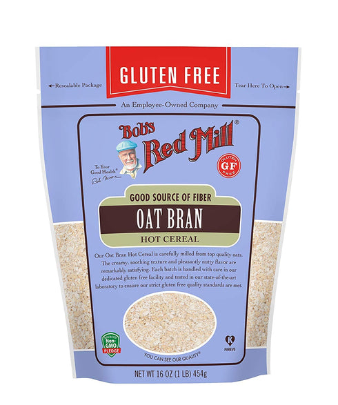 Bob's Red Mill Gluten Free Oat Bran, 16 oz (Resealable) (Pack of