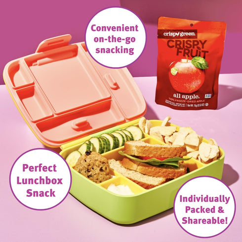 0.53 Oz (Pack 12), 100% Crispy Green Freeze-Dried Apple Fruit Snacks, of Pure Fruit, All-Natural, No Added Sugar