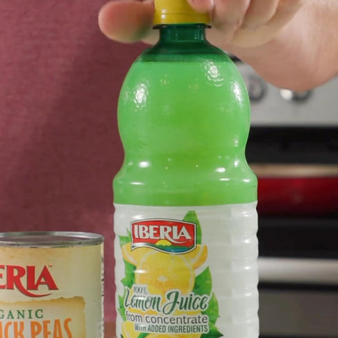 100% 32 oz (Pack 4) Iberia Lemon Juice from Concentrate, fl