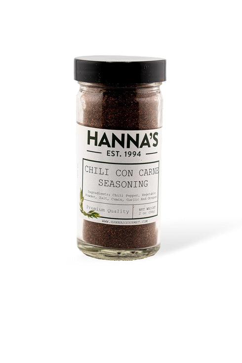Hanna's Chili Con Carne Seasoning, Premium Quality, 4 fl oz Glass Jar