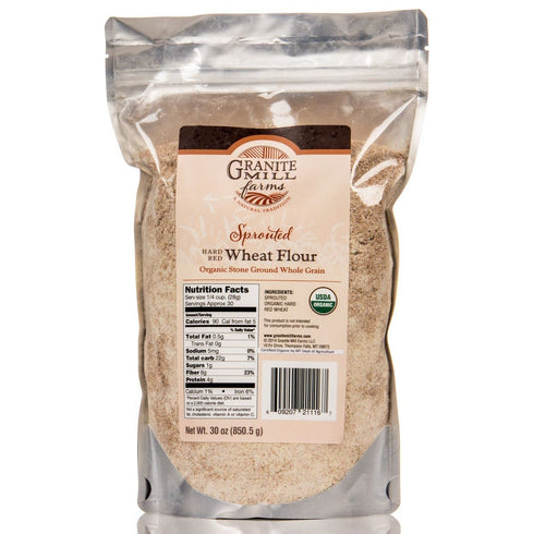 Granite Mill Farms 30 oz 4 Sprouted Organic Hard Red Wheat Flour, CASE