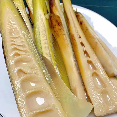 FLHYHDM 3 Packs660g/23oz Fresh Hand Peeled Bamboo Shoots Crispy Bamboo Shoots With Pickled Chili Peppers, Aged Soup