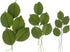 Global Sugar Art Rose Leaf Dark Green Sugar Cake Flower, 3 Sizes,