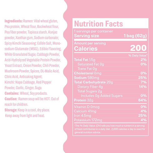 6-Pack 10-Pack Hethstia Spicy Kimchi Protein Ramen and Konjac Jelly Peach Flavor Drinkable Snack, Squeeze Pouches