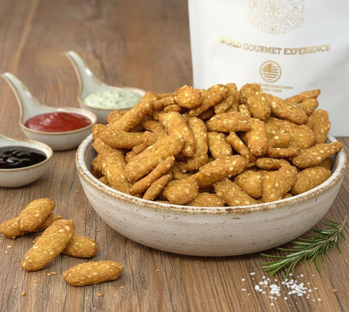 2 SweetGourmet Oat Bran Sesame Sticks, Healthy Snack, Salted, No Preservatives, No Artificial Flavors, Pound Zip-Lock