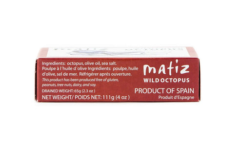 4.0 Oz, (2 Pack) Matiz Pulpo Wild-Caught Pulpo Spanish Octopus in Olive Oil