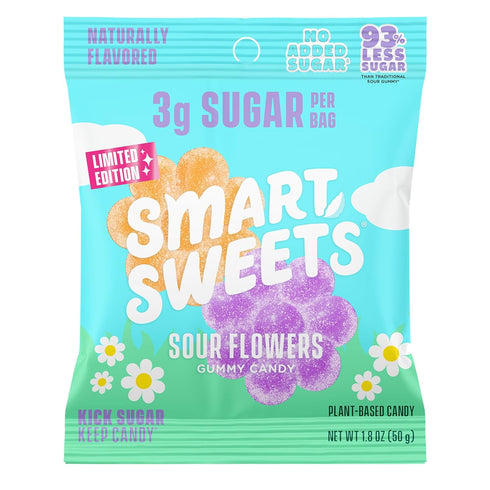 SmartSweets Sour Flowers Limited Edition, Easter Candy, Plant Based, Gluten Free Gummies,