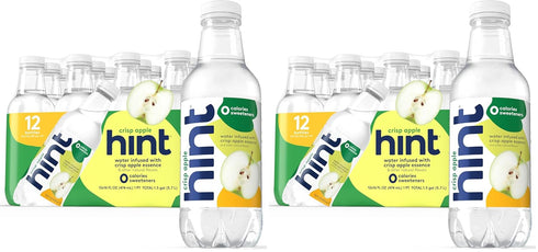 Hint Fruit-Infused Bottled Water, Crisp Apple - Sugar Free Flavored Water with