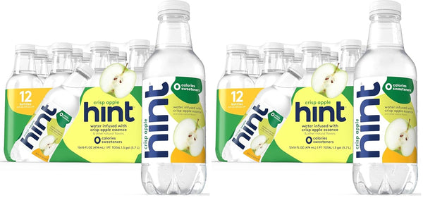 Hint Fruit-Infused Bottled Water, Crisp Apple - Sugar Free Flavored Water with