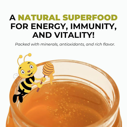 100% 8.47 oz K&A HONEY Angico Blossom | USDA Certified Raw Organic Honey | Pure Brazilian Honey | Rich in Antioxidants