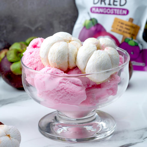 100% 0.53oz (Pack 6) Thappy Fruit Freeze-Dried Mangosteen - No Additives, Oil-Free, No Sugar Added, Pure Mangosteen