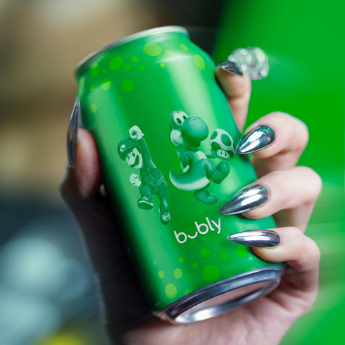 12 Oz (Pack 8), Packaging bubly Sparkling Water, The Super Mario Galaxy Movie Lime, Zero Sugar & Zero Calories, Fl Cans