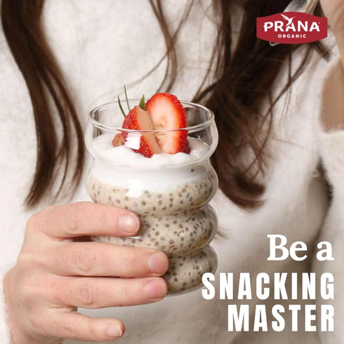 28 oz 2 Pack Prana Organic Overnight Chia with Oats Strawberry Shortcake | Bags - | Rich in Fiber & Protein, Vegan