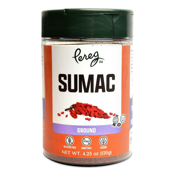 Pereg Ground Sumac Spice Seasoning (4.25 Oz) - Traditional Middle Eastern Spice Blend, All Natural Ingredients