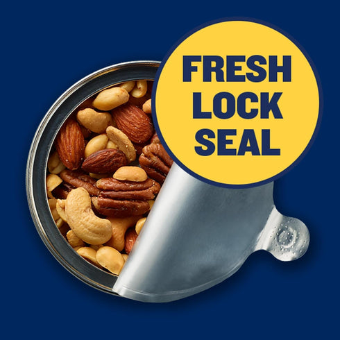 27 oz, 50% PLANTERS Mixed Nuts, Salted, Resealable Jar - Salted Nuts with Less than Peanuts (*Nuts are Measured by