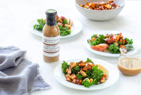 12 Oz Terrapin Ridge Farms Apple Cider Maple Balsamic Vinaigrette Gourmet Salad Dressing and Marinade Fl Bottle