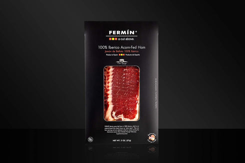 (2 oz). Iberico de Bellota Ham Sliced by Hand GLUTEN FREE by Fermin