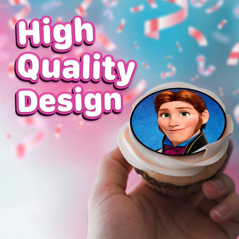 30 x Edible Cupcake Toppers - Winter Princess Party Collection of Edible Cake Decorations, Uncut Wafer Sheet Prints