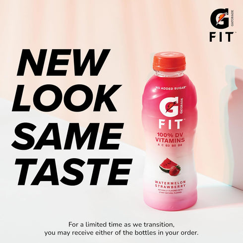 16.9.oz (12 Pack) Gatorade Fit Electrolyte Beverage, Healthy Real Hydration, Watermelon Strawberry, Bottles