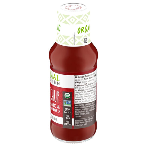 11.3 oz Primal Kitchen, Organic Unsweetened Ketchup