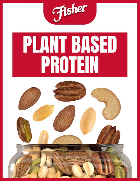 24 (Pack 1), Fisher Oven Roasted Never Fried Mixed Nuts with Peanuts, Ounces of Peanuts, Almonds, Cashews, Pistachios