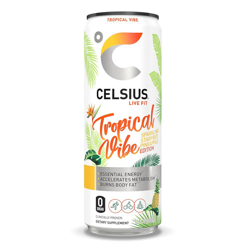 12 Oz, Pack (Pack 12) CELSIUS Essential Energy Drink, Fl What's Your Vibe Variety