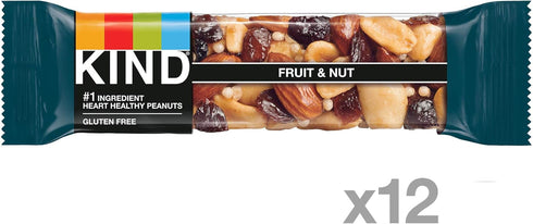 KIND (12 Count) Bars Fruit & Nut and Cranberry Almond Bars Bundle