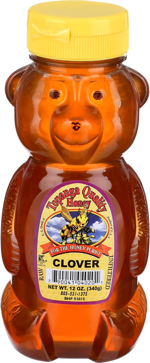 Topanga Honey Bear-Clover, 12 OZ